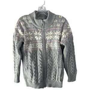 Aran Crafts Chunky knitted Women’s Merino Wool Cardigan Size XS